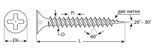 Саморез гипсокартон-металл 55 х 3.5 мм, фосфатированное покрытие (750 шт) ЗУБР СГМ Саморез гипсокартон-металл 55 х 3.5 мм, фосфатированное покрытие (750 шт) ЗУБР СГМ