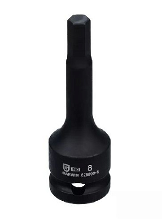 Головка торцевая ударная HEX 1/2" H 8 мм L=78 мм Garwin Головка торцевая ударная HEX 1/2" H 8 мм L=78 мм Garwin