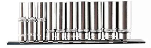 Набор головок торцевых глубоких 8-22 мм (3/8") 12 гр., 10 предм. на линейке Licota Набор головок торцевых глубоких 8-22 мм (3/8") 12 гр., 10 предм. на линейке Licota