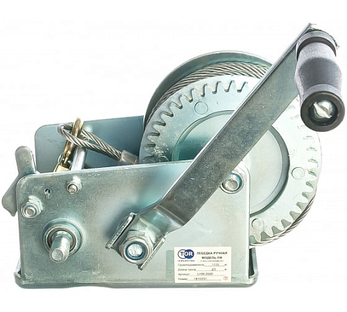 Лебедка ручная барабанная тросовая 1,0 т, 20 м TOR ЛН-2500 (LHW) Лебедка ручная барабанная тросовая 1,0 т, 20 м TOR ЛН-2500 (LHW)