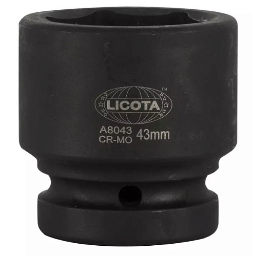 Головка торцевая ударная 1" 43 мм, 6 гр., CrMo Licota Головка торцевая ударная 1" 43 мм, 6 гр., CrMo Licota