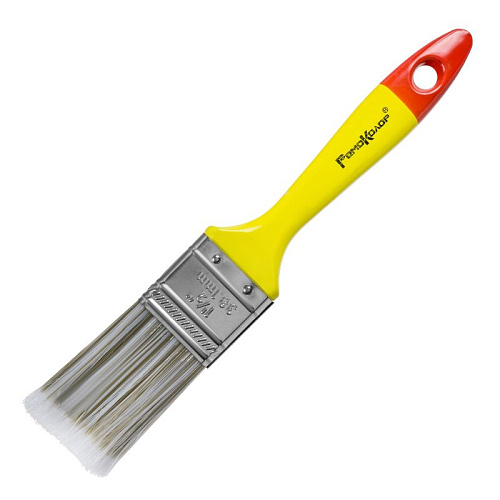 Кисть плоская 38 мм (1,5") искусственное расщепленное волокно, пластиковая ручка "Канекарон" Кисть плоская 38 мм (1,5") искусственное расщепленное волокно, пластиковая ручка "Канекарон"