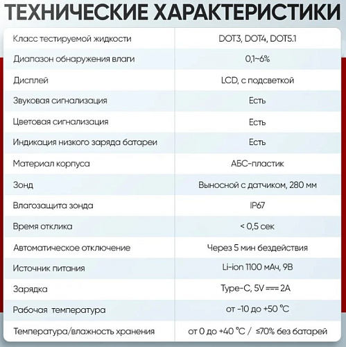 Тестер тормозной жидкости с функцией калибровки iCartool IC-150 Тестер тормозной жидкости с функцией калибровки iCartool IC-150