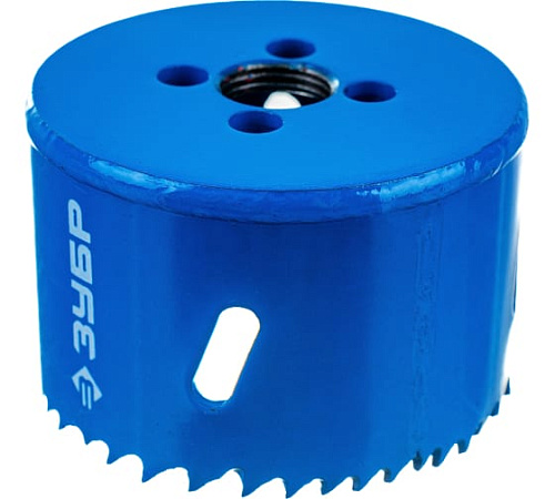 Коронка биметаллическая 68 мм, быстрорежущая сталь М42(Р6М5К8) ЗУБР Коронка биметаллическая 68 мм, быстрорежущая сталь М42(Р6М5К8) ЗУБР