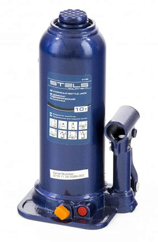Домкрат бутылочный 10 т 222-447 мм STELS Домкрат бутылочный 10 т 222-447 мм STELS