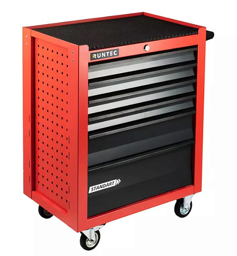 Тележка инструментальная 6 полок, красная RUNTEC Standart Тележка инструментальная 6 полок, красная RUNTEC Standart