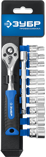 Набор головок торцевых 4-13 мм (1/4") 6-гр., 12 предм. ЗУБР ТР-12М Набор головок торцевых 4-13 мм (1/4") 6-гр., 12 предм. ЗУБР ТР-12М