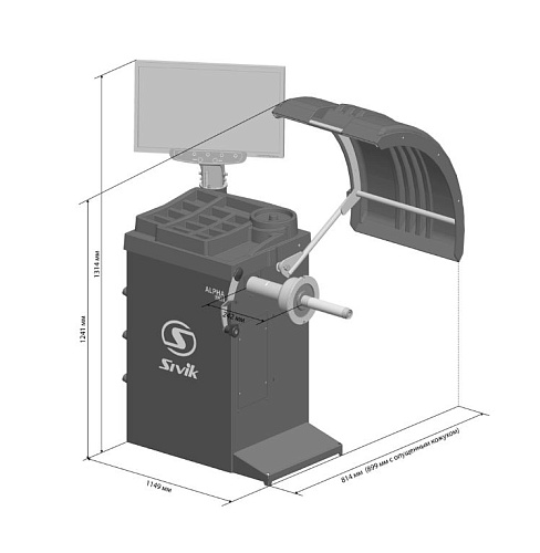 Станок балансировочный SIVIK ALPHA Luxe Станок балансировочный SIVIK ALPHA Luxe