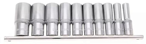 Набор головок торцевых глубоких 5/16"-13/16" (3/8") 12 гр., 9 предм. на линейке Licota Набор головок торцевых глубоких 5/16"-13/16" (3/8") 12 гр., 9 предм. на линейке Licota