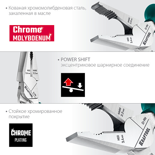 Набор шарнирно-губцевого инструмента 4 предм. KRAFTOOL Набор шарнирно-губцевого инструмента 4 предм. KRAFTOOL