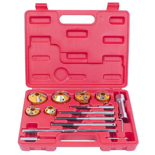 Набор зенкеров регулируемых для расточки седел клапанов 14 предм Мастак Набор зенкеров регулируемых для расточки седел клапанов 14 предм Мастак