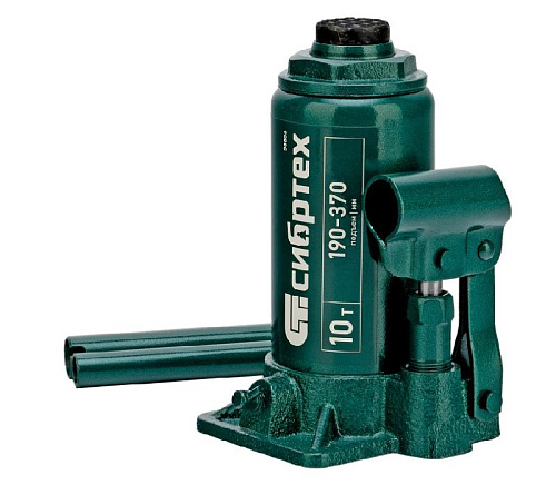Домкрат бутылочный 10 т 190-370 мм Сибртех Домкрат бутылочный 10 т 190-370 мм Сибртех
