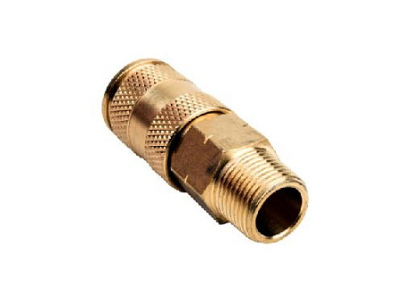 Пневморазъём "мама" - внешняя резьба 3/8" латунь GARWIN Пневморазъём "мама" - внешняя резьба 3/8" латунь GARWIN