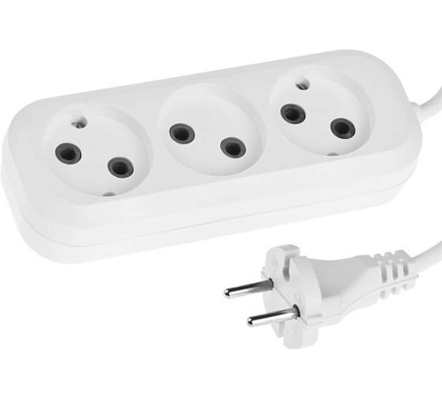 Удлинитель бытовой ПВС 5 м, 3 гнезда, 2*0,75 кв.мм, 1300 Вт СИБИН У-20 Удлинитель бытовой ПВС 5 м, 3 гнезда, 2*0,75 кв.мм, 1300 Вт СИБИН У-20