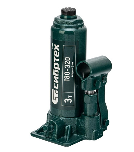 Домкрат бутылочный 3 т 180-320 мм в пластиковом кейсе Сибртех Домкрат бутылочный 3 т 180-320 мм в пластиковом кейсе Сибртех