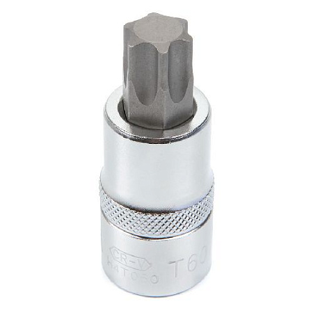 Головка торцевая со вставкой Torx 1/2" T60, 55 мм Licota Головка торцевая со вставкой Torx 1/2" T60, 55 мм Licota
