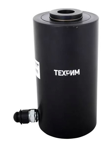 Домкрат гидравлический с полым штоком 30 т, ход 100 мм, алюминиевый ТЕХРИМ Домкрат гидравлический с полым штоком 30 т, ход 100 мм, алюминиевый ТЕХРИМ