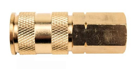 Пневморазъём "мама" - внутренняя резьба 3/8" латунь GARWIN Пневморазъём "мама" - внутренняя резьба 3/8" латунь GARWIN