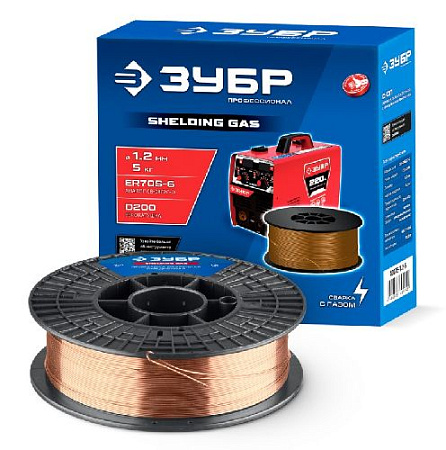 Проволока омедненная 1,2 мм, 5 кг ER70S-6 (Св-08Г2С-О) ЗУБР О-СП Проволока омедненная 1,2 мм, 5 кг ER70S-6 (Св-08Г2С-О) ЗУБР О-СП