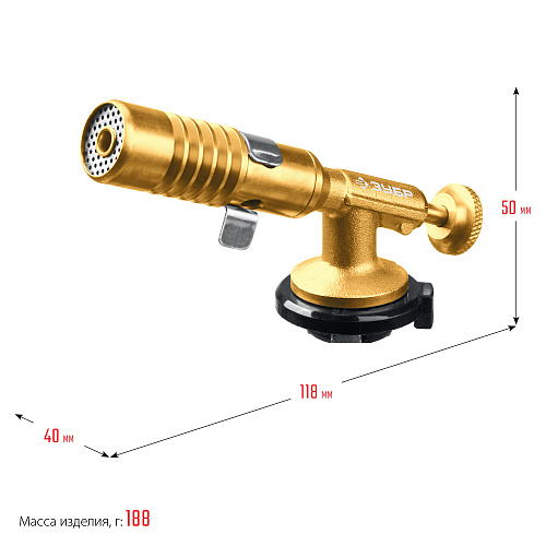Горелка газовая на баллон с цанговым соединением, цельнометаллическая, 2-в-1, 1300°C ЗУБР ГРМ-200 Горелка газовая на баллон с цанговым соединением, цельнометаллическая, 2-в-1, 1300°C ЗУБР ГРМ-200