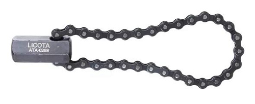 Съемник масляных фильтров цепной 120 мм, 1/2", ключ 19 мм Licota Съемник масляных фильтров цепной 120 мм, 1/2", ключ 19 мм Licota