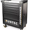 Тележка инструментальная 7 полок, серая, стальная столешница, дверца RUNTEC Performance Тележка инструментальная 7 полок, серая, стальная столешница, дверца RUNTEC Performance