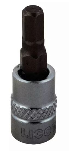 Головка торцевая с шестигранной вставкой 1/4" H 3, 37 мм Licota Головка торцевая с шестигранной вставкой 1/4" H 3, 37 мм Licota