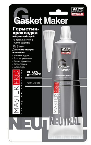 Герметик-прокладка нейтральный 85 г MasterPro "серый" AVS AVK-349 Герметик-прокладка нейтральный 85 г MasterPro "серый" AVS AVK-349
