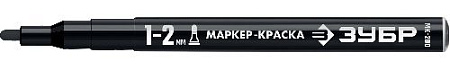 Маркер-краска черный строительный круглый 1-2 мм ЗУБР МК-200 Маркер-краска черный строительный круглый 1-2 мм ЗУБР МК-200
