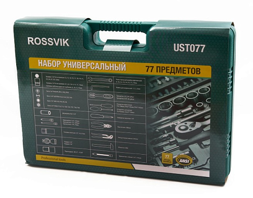 Набор инструмента 77 предм. (1/2", 1/4") ROSSVIK Набор инструмента 77 предм. (1/2", 1/4") ROSSVIK