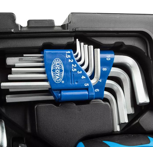 Набор инструмента 143 предм (1/4", 1/2") в пластиковом кейсе Licota Набор инструмента 143 предм (1/4", 1/2") в пластиковом кейсе Licota