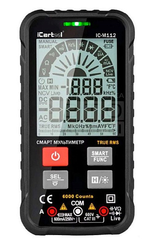 Мультиметр цифровой смарт iCarTool IC-M112 Мультиметр цифровой смарт iCarTool IC-M112