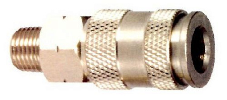 Пневморазъём "мама" - внешняя резьба 1/4" металлический LICOTA Пневморазъём "мама" - внешняя резьба 1/4" металлический LICOTA