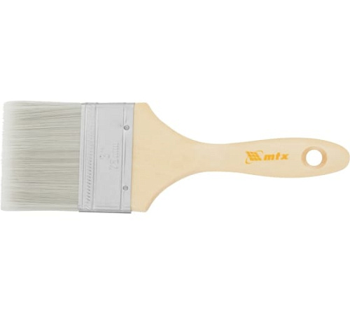 Кисть плоская 75 мм (3") Евро, для лаков, дер. ручка MTX Кисть плоская 75 мм (3") Евро, для лаков, дер. ручка MTX