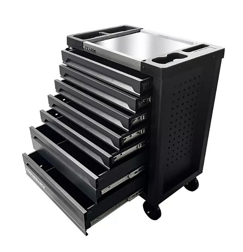Тележка инструментальная 7 полок, 273 предм, стальная столешница RUNTEC Performance Тележка инструментальная 7 полок, 273 предм, стальная столешница RUNTEC Performance