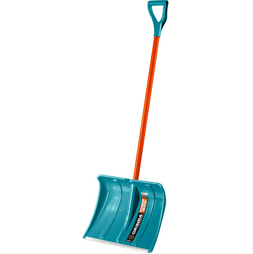 Лопата снеговая пластик 500 мм алюм. планка, особо прочный черенок, V-ручка GRINDA FIBER-500 Лопата снеговая пластик 500 мм алюм. планка, особо прочный черенок, V-ручка GRINDA FIBER-500