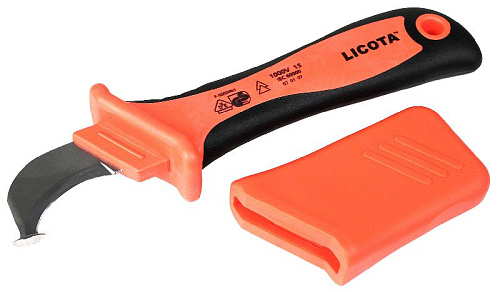 Нож для удаления оболочки кабеля с пяткой (до 1000 В) Licota Нож для удаления оболочки кабеля с пяткой (до 1000 В) Licota