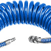 Шланг спиральный воздушный 5 м (6*8 мм) полиуретан, 15 бар, с фитингами рапид ЗУБР Профессионал Шланг спиральный воздушный 5 м (6*8 мм) полиуретан, 15 бар, с фитингами рапид ЗУБР Профессионал
