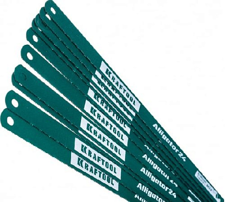 Полотно ножовочное ручное 300 бимет. 24 TPI (10 шт.) KRAFTOOL Alligator-24 Полотно ножовочное ручное 300 бимет. 24 TPI (10 шт.) KRAFTOOL Alligator-24
