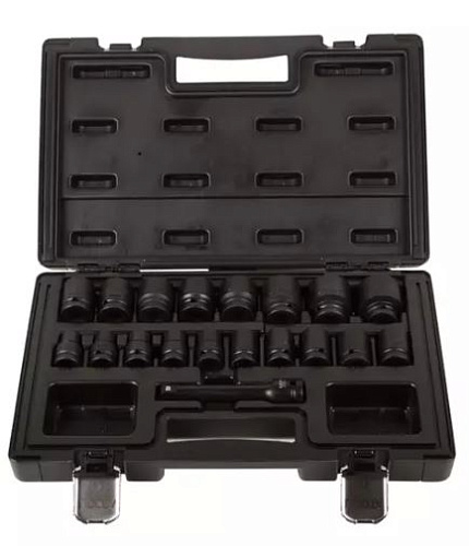 Набор головок торцевых ударных 10-32 мм (1/2") 6 гр., 19 предм., в кейсе CrMo Licota Набор головок торцевых ударных 10-32 мм (1/2") 6 гр., 19 предм., в кейсе CrMo Licota