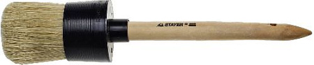 Кисть круглая №10 40 мм натур. щетина, пластик. корпус, дерев. ручка STAYER "MASTER" Кисть круглая №10 40 мм натур. щетина, пластик. корпус, дерев. ручка STAYER "MASTER"