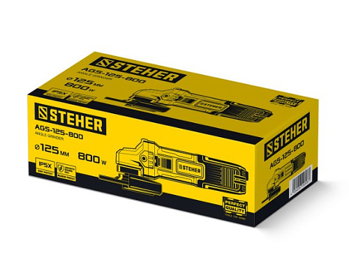 Шлифмашина угловая 125 мм, 800 Вт STEHER Шлифмашина угловая 125 мм, 800 Вт STEHER