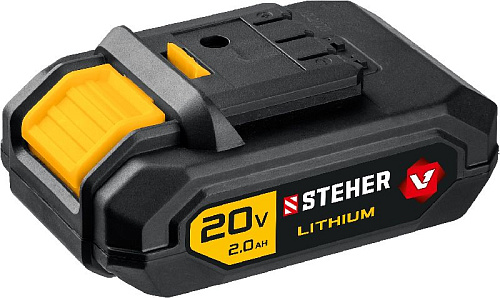 Аккумуляторная батарея 20 В, Li-Ion, 2 Ач, тип V1, STEHER Аккумуляторная батарея 20 В, Li-Ion, 2 Ач, тип V1, STEHER