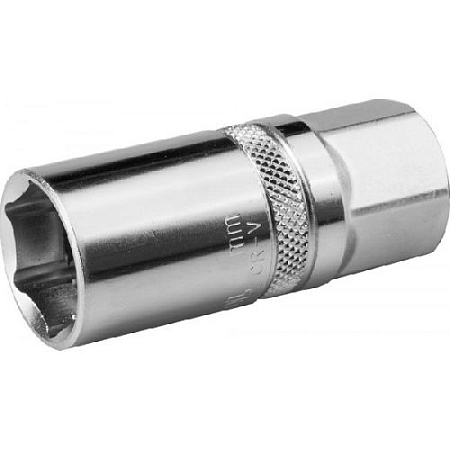 Головка свечная 1/2" 21 мм 6 гр. с резиновым фиксатором KRAFTOOL Головка свечная 1/2" 21 мм 6 гр. с резиновым фиксатором KRAFTOOL