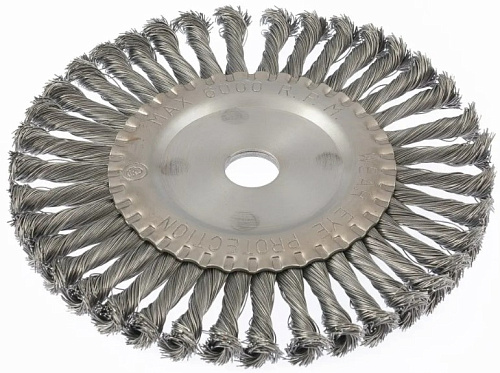 Щетка дисковая 200 мм/22 мм для УШМ плоская, крученая Matrix Щетка дисковая 200 мм/22 мм для УШМ плоская, крученая Matrix