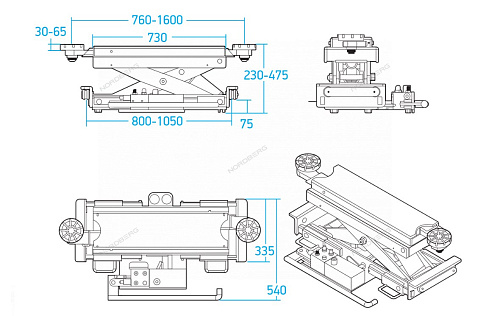 Траверса гидравлическая 3 т NORDBERG N433 Траверса гидравлическая 3 т NORDBERG N433