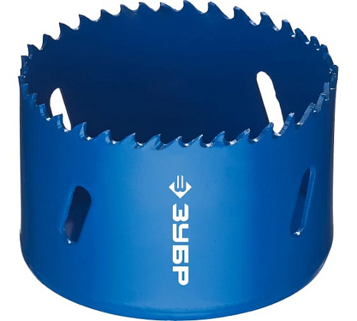 Коронка биметаллическая 54 мм, быстрорежущая сталь М42(Р6М5К8) ЗУБР Коронка биметаллическая 54 мм, быстрорежущая сталь М42(Р6М5К8) ЗУБР