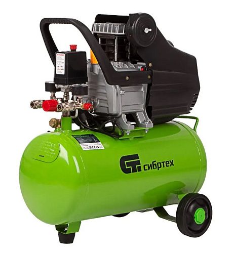 Компрессор масляный прямой привод 24 л, 1,5 кВт, 198 л/мин, 8 бар, 230 В Сибртех КК-1500/24 Компрессор масляный прямой привод 24 л, 1,5 кВт, 198 л/мин, 8 бар, 230 В Сибртех КК-1500/24