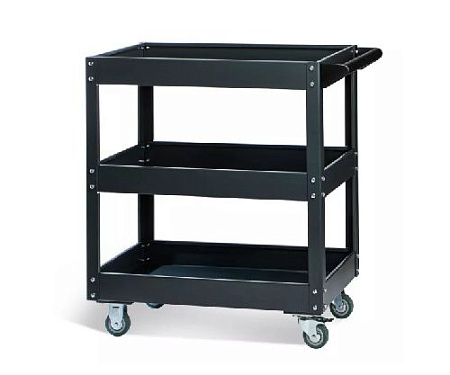 Тележка с тремя открытыми полками серая RUNTEC Тележка с тремя открытыми полками серая RUNTEC