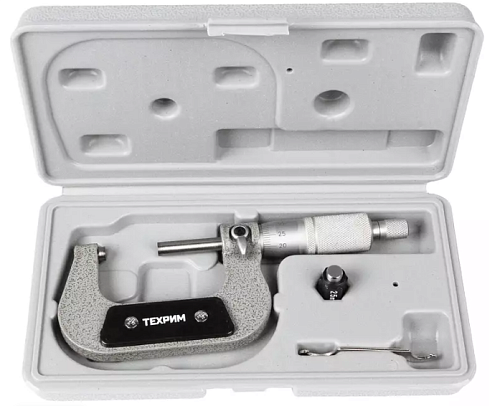 Микрометр гладкий МК 25-50 мм (0,01 мм) кл.1 ГОСТ 6507-90 ТЕХРИМ Микрометр гладкий МК 25-50 мм (0,01 мм) кл.1 ГОСТ 6507-90 ТЕХРИМ